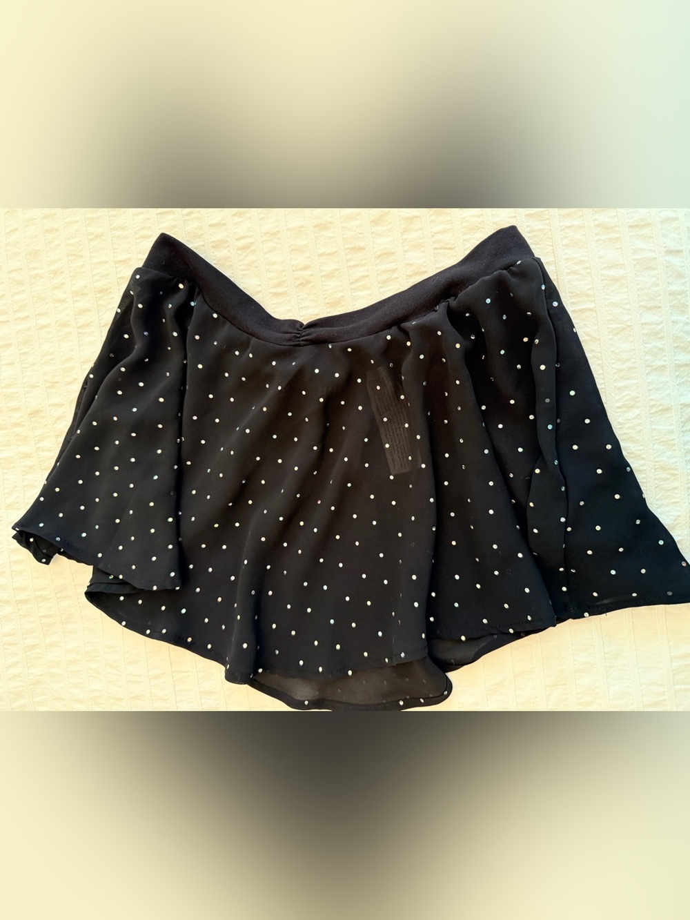 Bloch Figure Skating Sheer Mini Skirt With Rhinestone Accents. Size:12-14